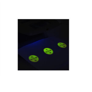 UV Silk Screen Ink Colorless to Emerald Green Effect display