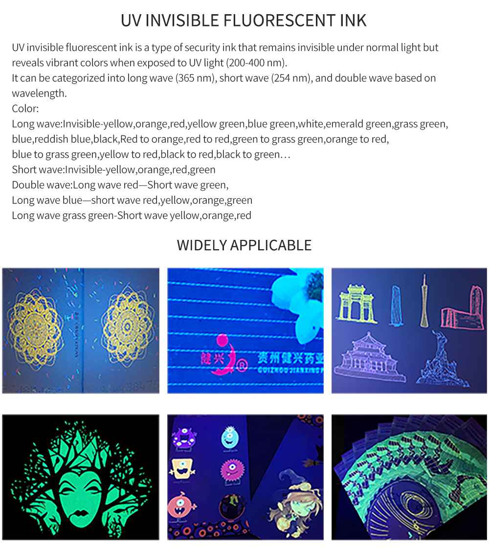 Water Based Fluorescent Ink