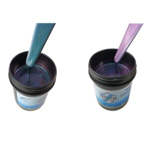 Cỏ màu xanh lá cây đến màu tím kết cấu mực biến đổi quang